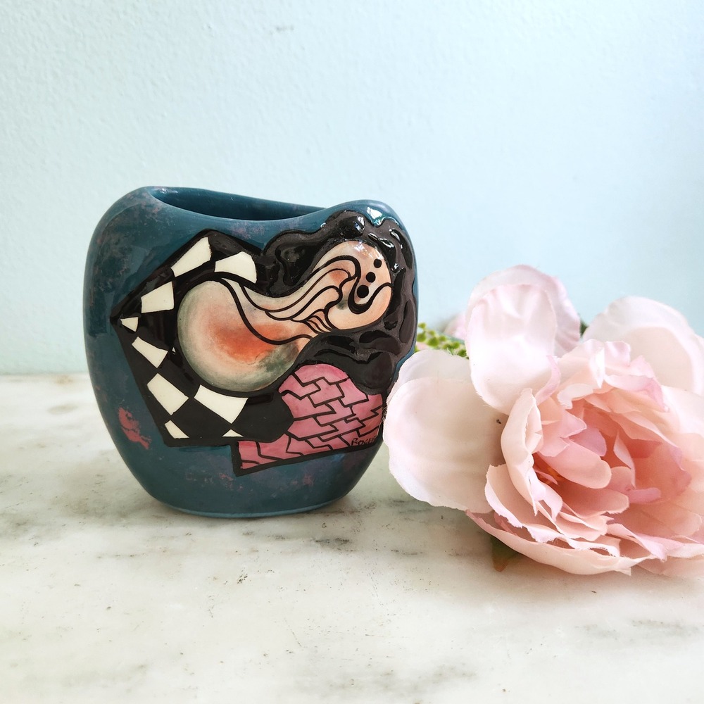 Roger McAndrews Abstract Ceramic Vase Art Decor Geometric Unique Pottery Design